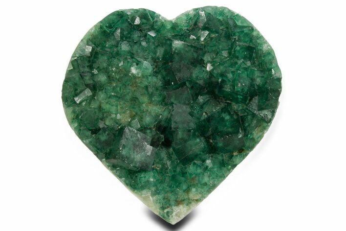 Heart-Shaped Fluorescent Fluorite Crystal Cluster - Madagascar #361394